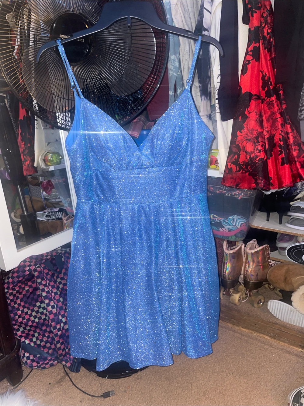 B. Darlin blue sparkly dress